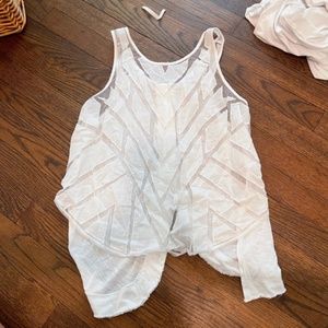 Free people white sheer tank